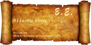 Bilszky Erna névjegykártya